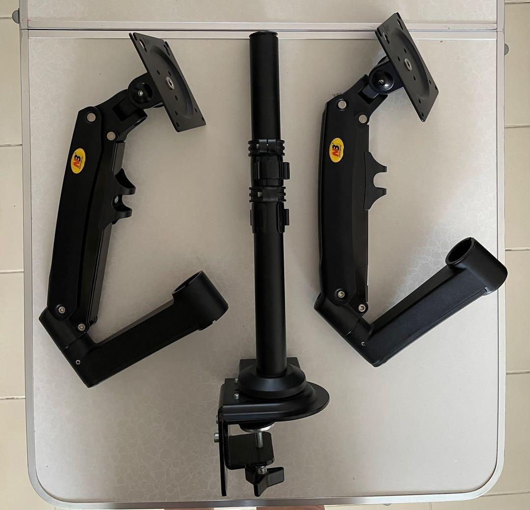NB North Bayou Monitor Desk Mount Long Arm For Monitors Within 4.4 To 19.8lbs Ultra Wide Full Motion Swivel Height Adjustable Monitor Stand H100