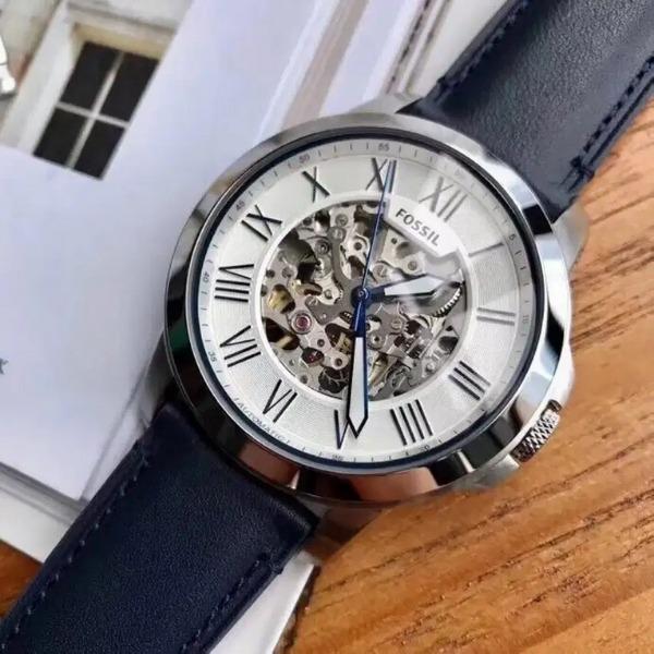 NEW Fossil Grant Automatic Leather Mens Watch ME3053 Luxury