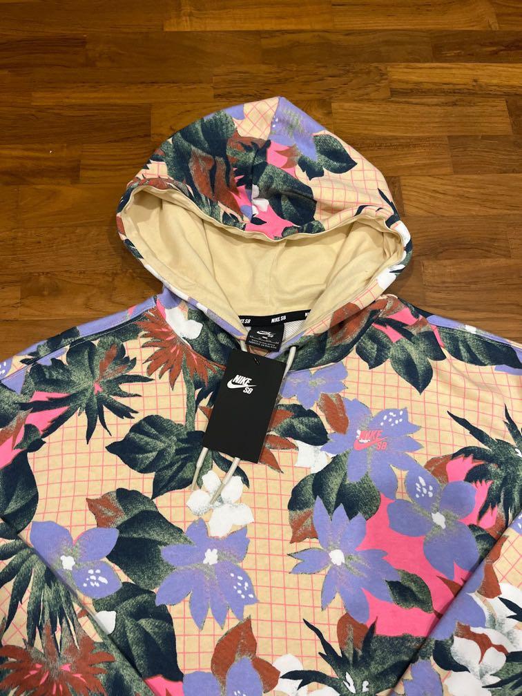 Nike SB Floral Vintage Hoodie Jacket Men s Fashion Coats Jackets and Outerwear on Carousell