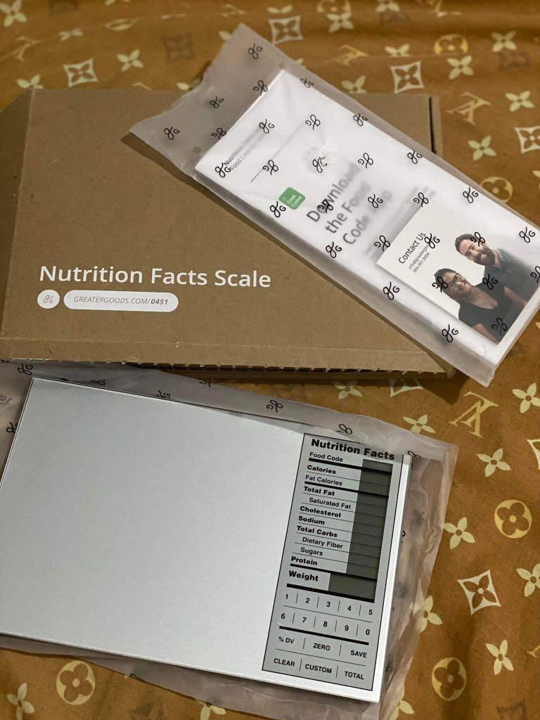 Nutrition Facts Food Scale / Weighing Scale, Health & Nutrition, Health