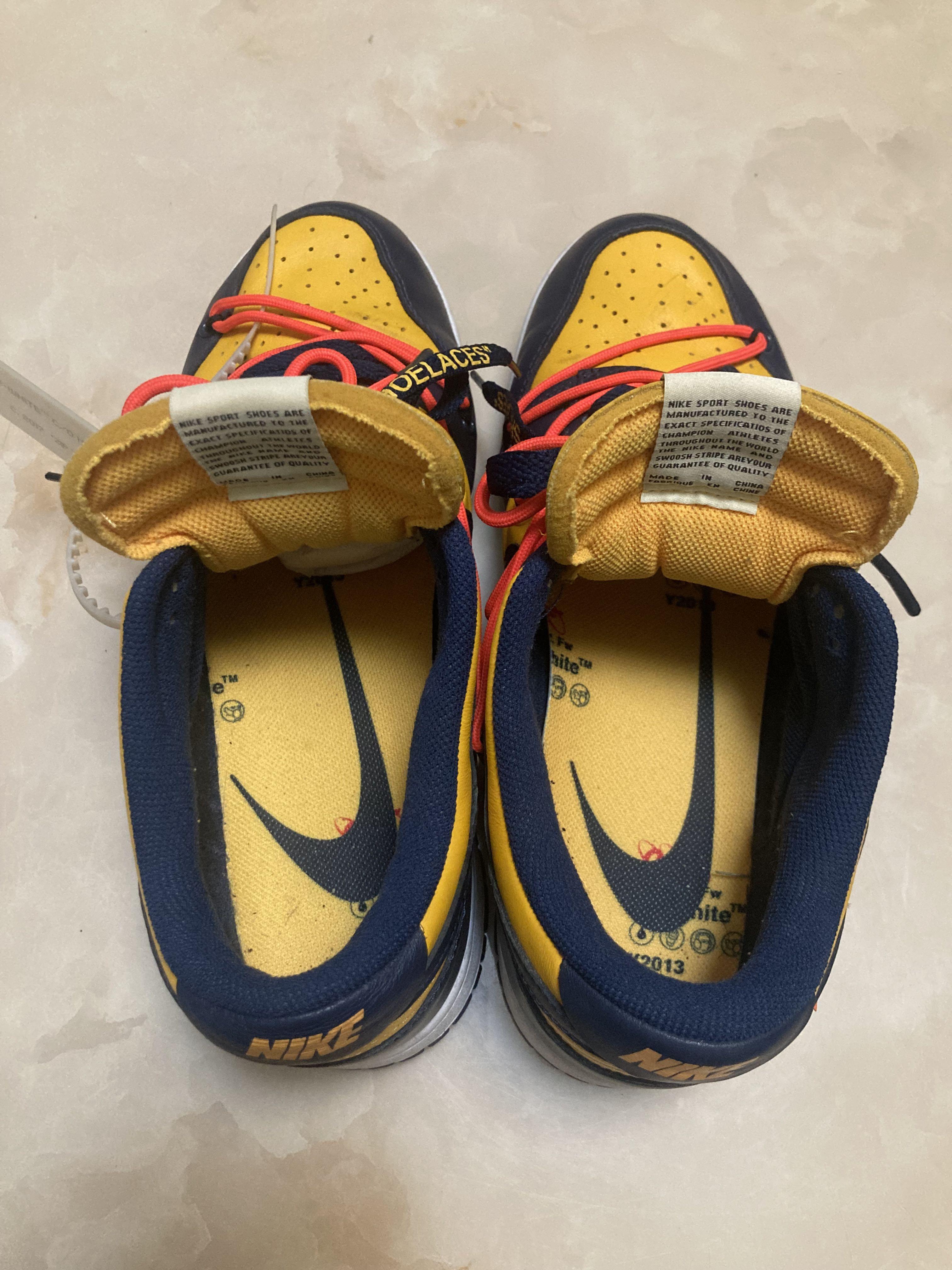 Off-White x Nike Dunk Low L OW 密西根 Michigan 聯名 黑曜石 US9 27.5cm