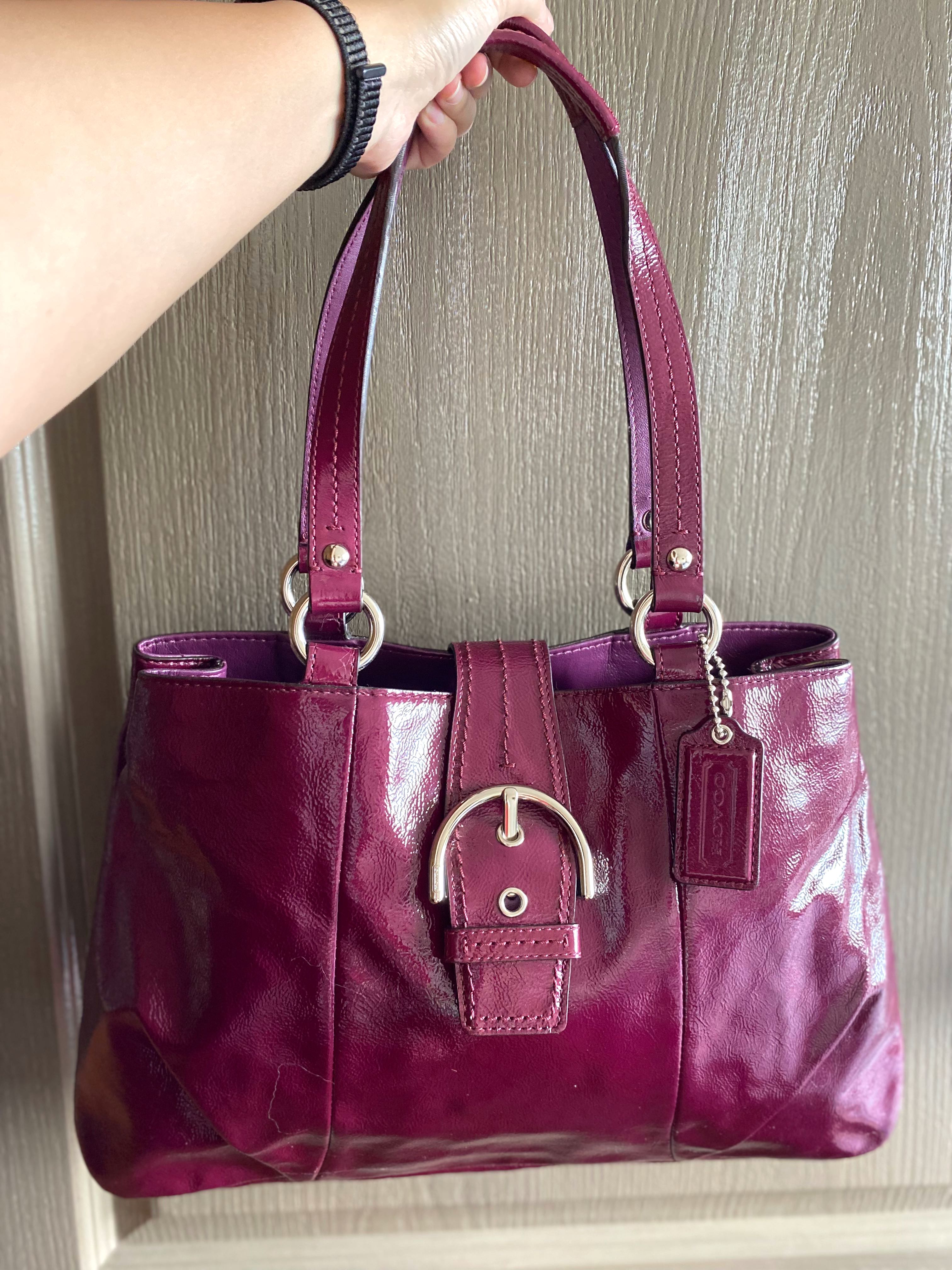 coach patent tote