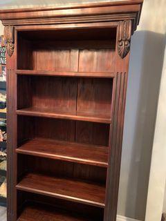Ornate wooden bookcase