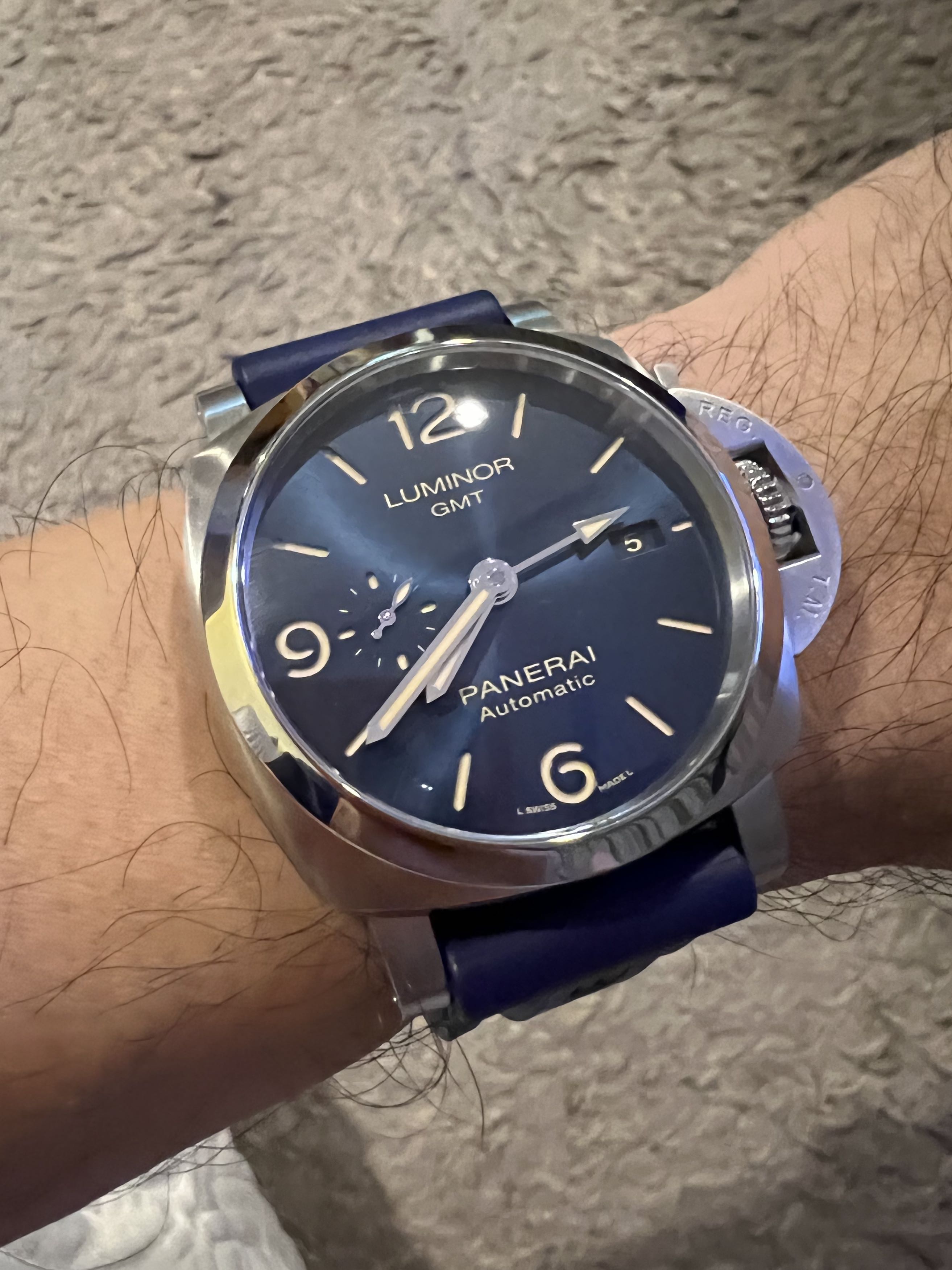 Panerai luminor gmt blue dial 44mm Luxury Watches on Carousell