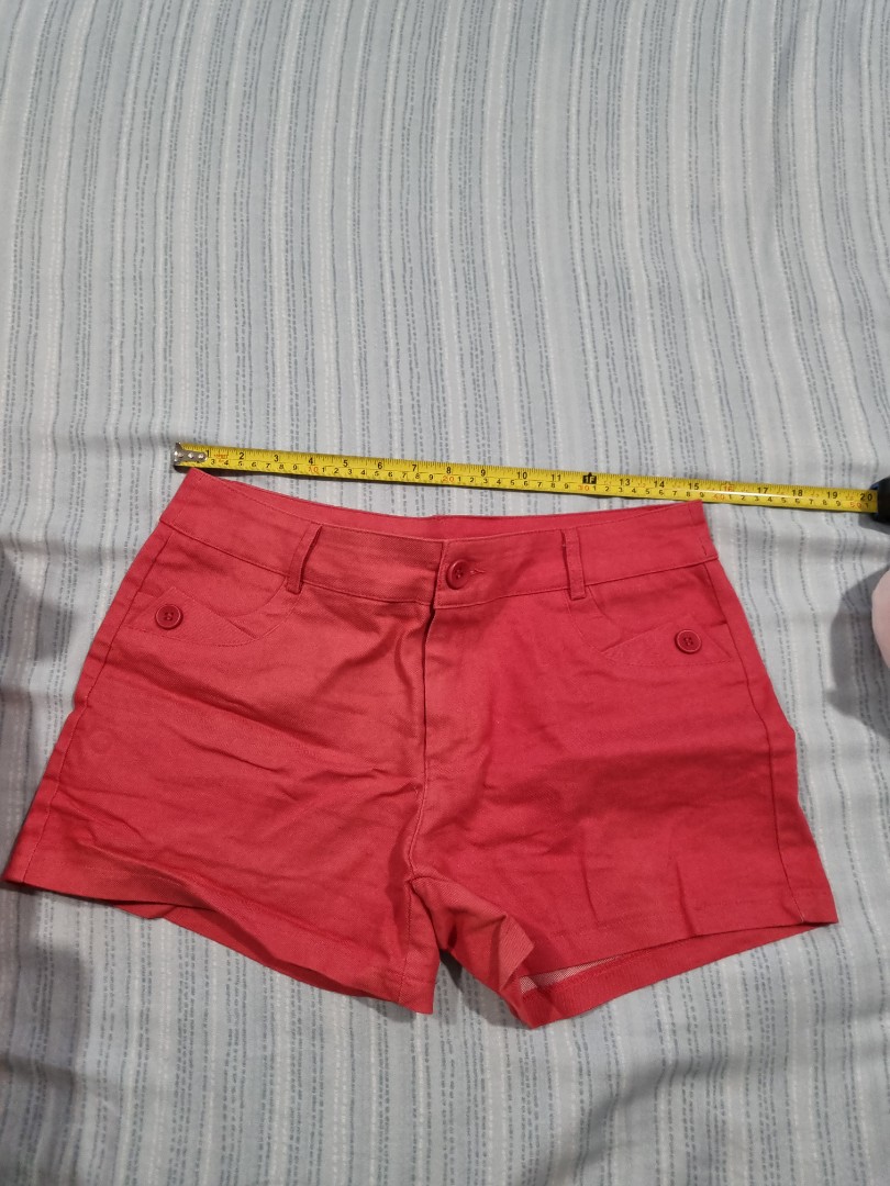 Peach red shorts, Women's Fashion 