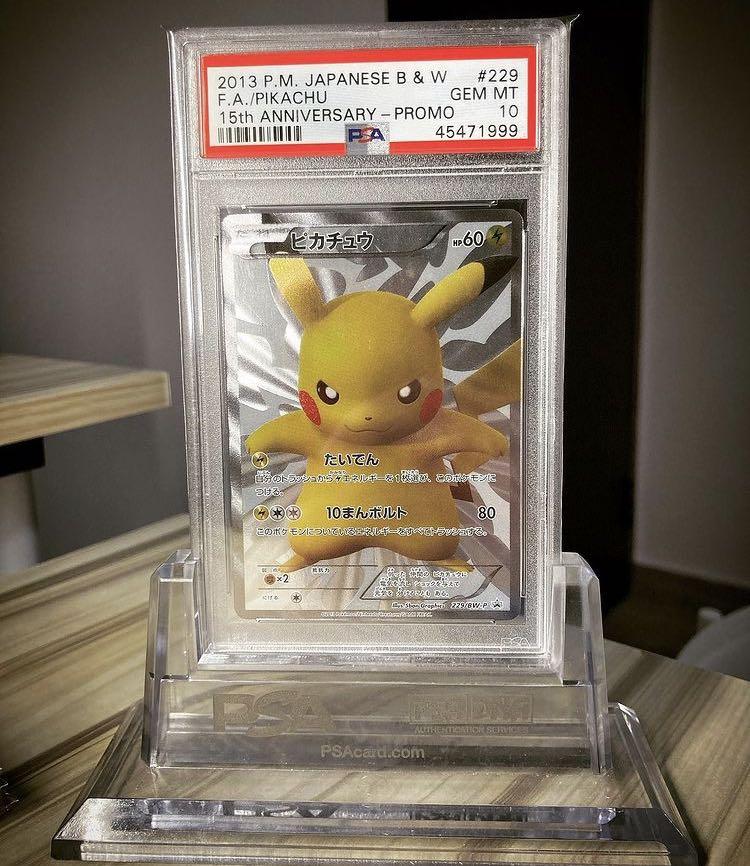 PSA 10 Pikachu 15th anniversary promo full art, Hobbies & Toys, Toys