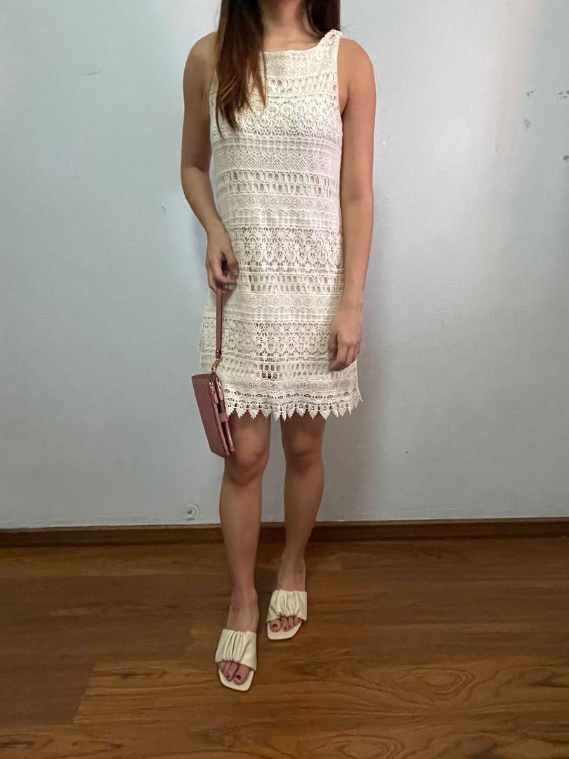 Pull and discount bear white dress