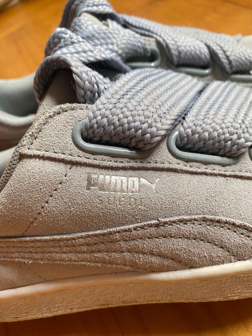 Puma suede silver best sale