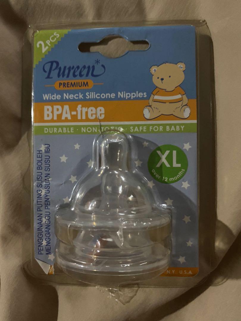 Pureen Wide Neck Silicone Nipples, Babies & Kids, Nursing & Feeding ...