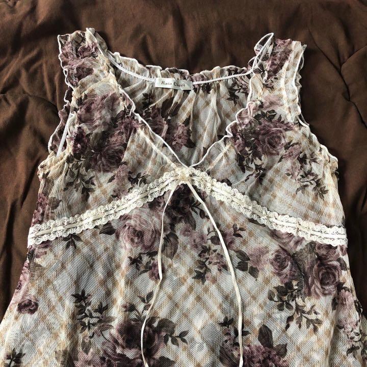 rosa cheri mesh milkmaid top (can be worn as a dress)