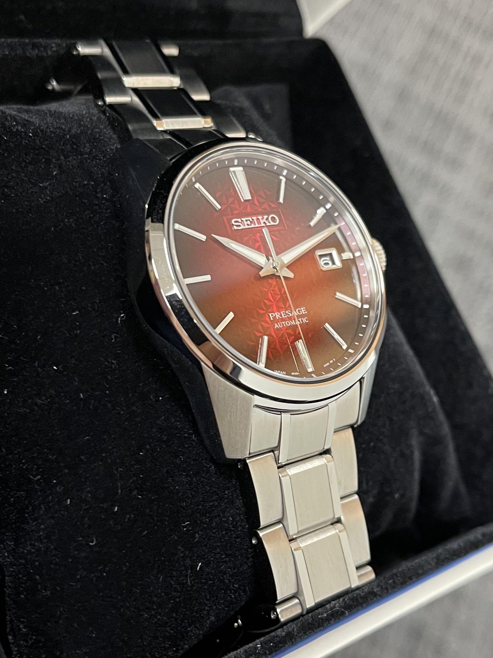 💢SOLD💢Seiko Presage Sharp Edge SBP227J1 Red Fume, Men's Fashion, Watches  & Accessories, Watches on Carousell