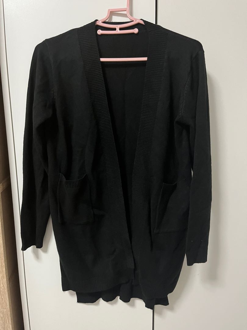 Thin online black cardigan