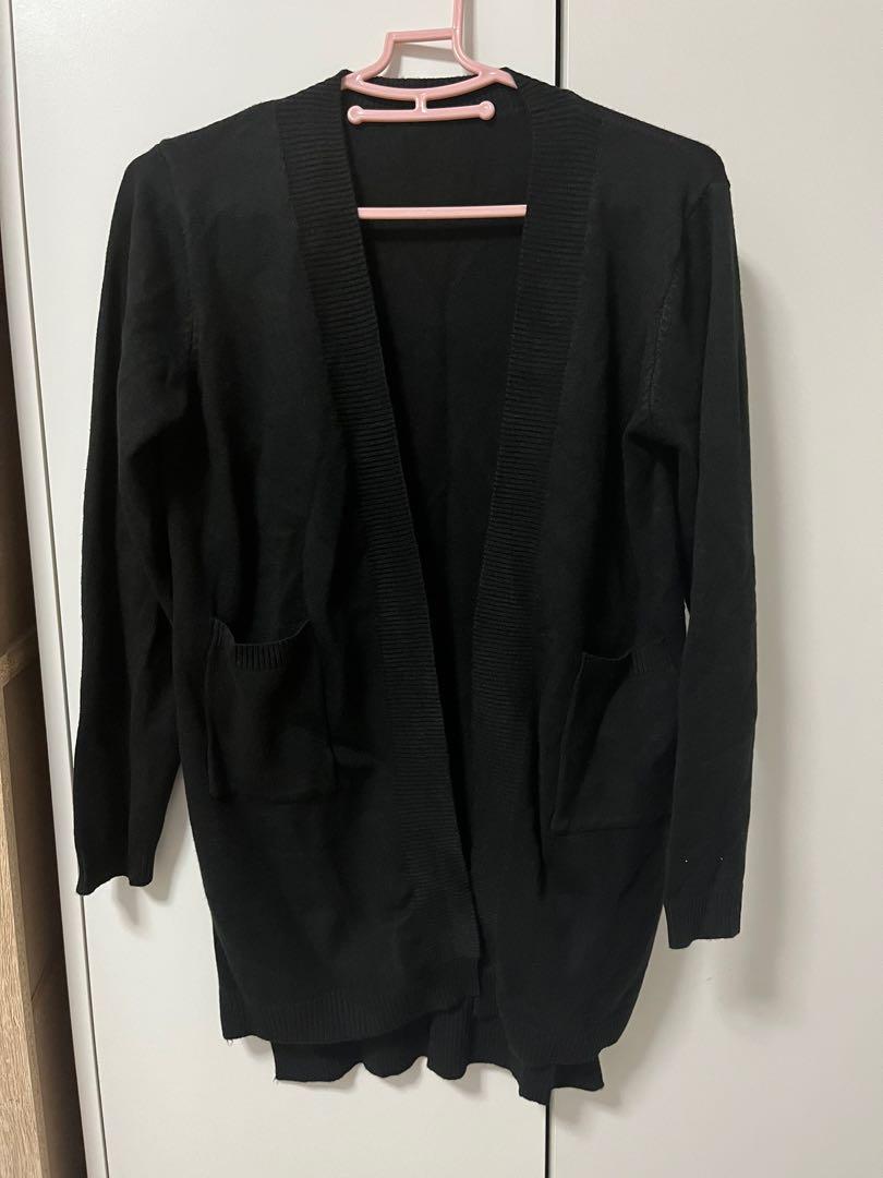 thin black cardigan