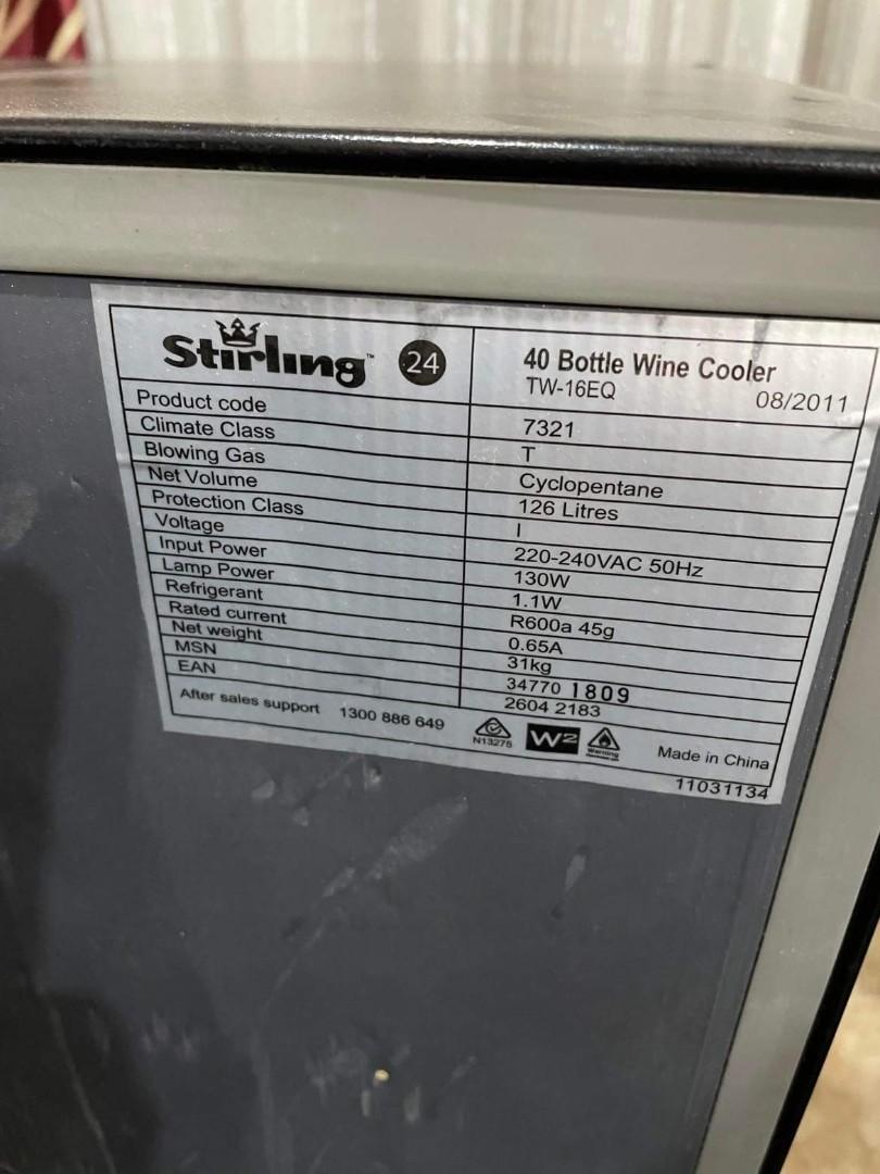 Stirling Wine Cooler, TV & Home Appliances, Kitchen Appliances, Refrigerators and Freezers on