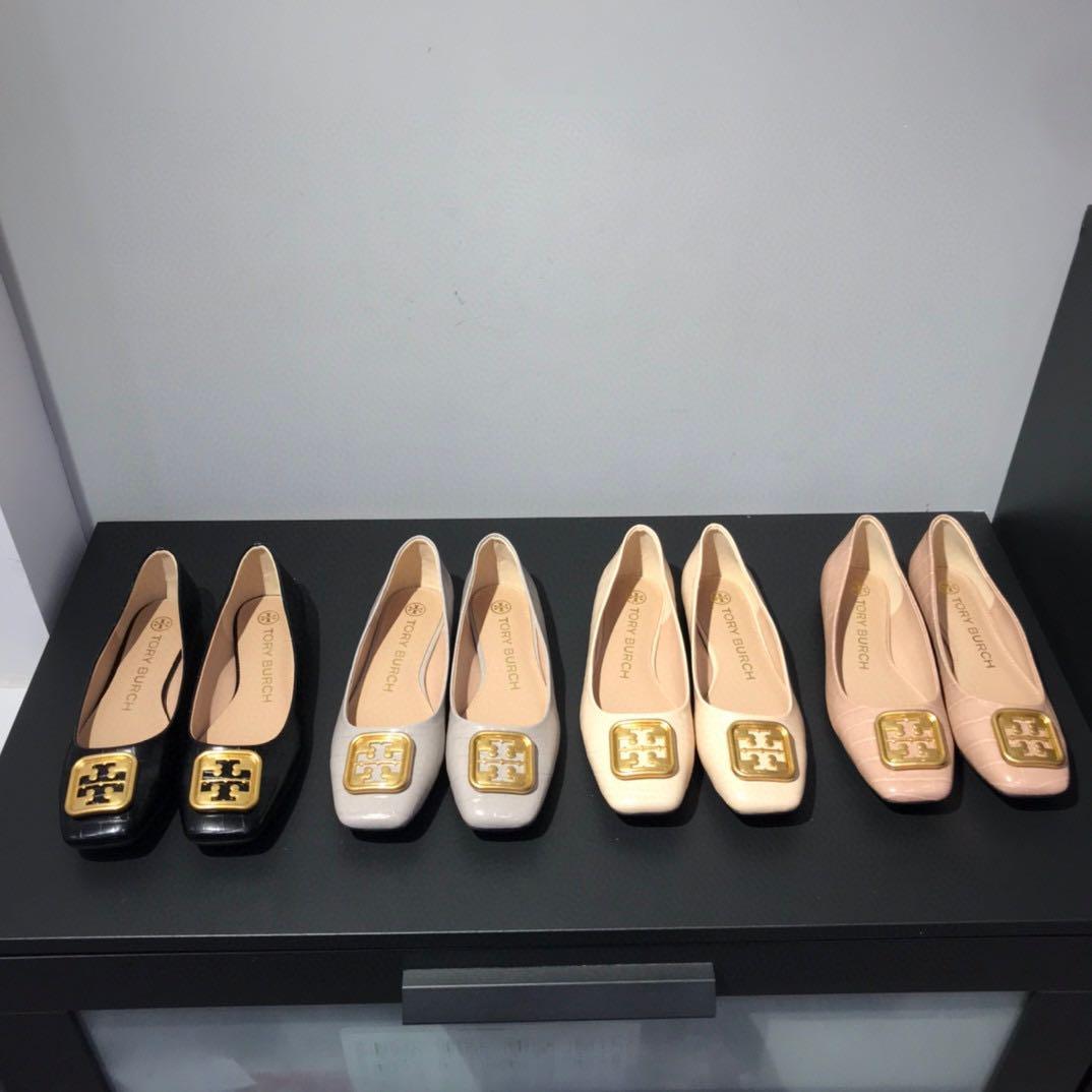 Tory Burch Georgia pattern leather flats ballet shoes heels, Luxury,  Sneakers & Footwear on Carousell