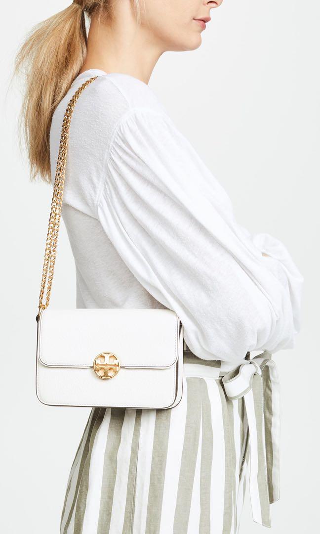 Tory Burch Mini Chelsea (White), Luxury, Bags & Wallets on Carousell