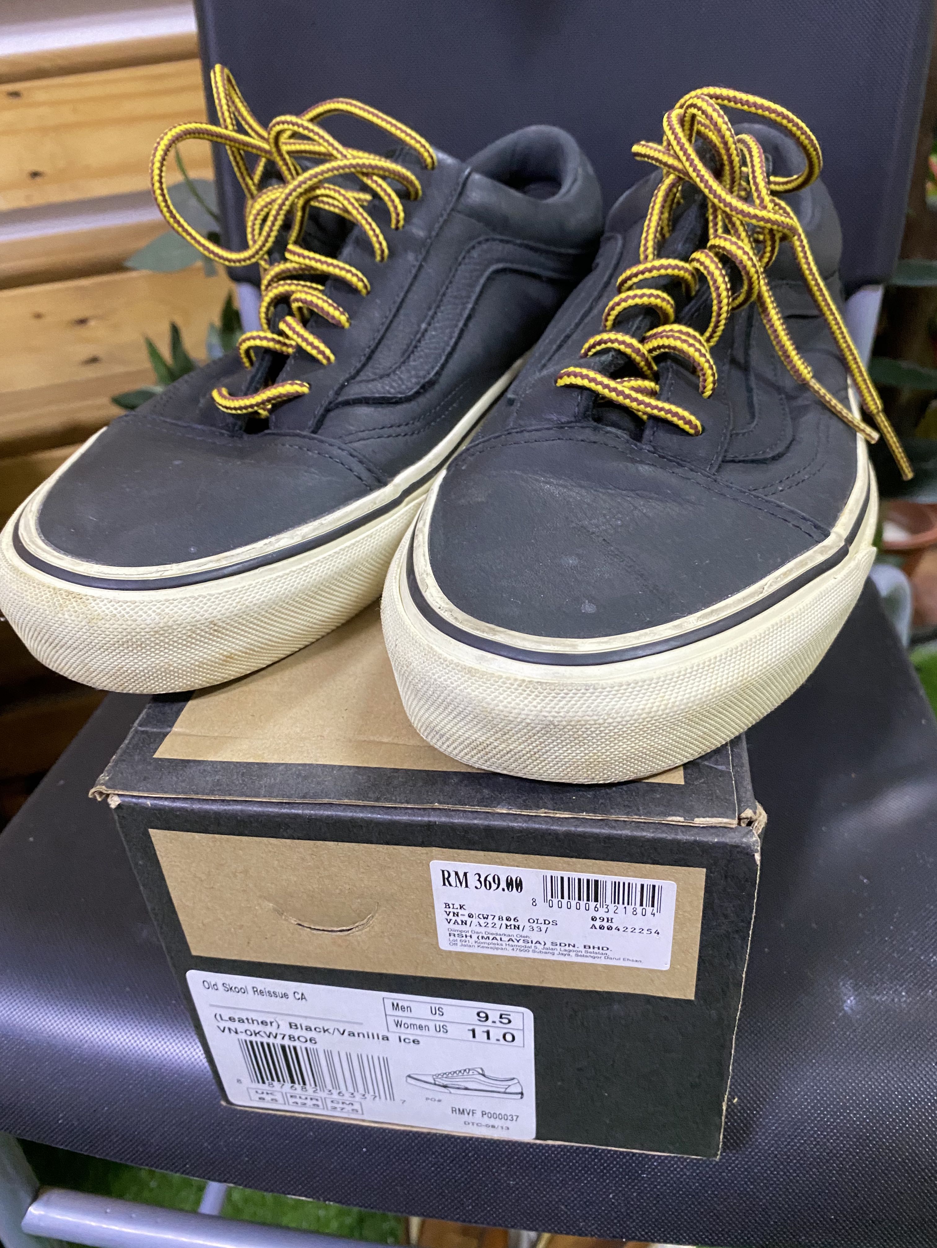 Used Vans Old Skool Reissue CA Black Vanilla Ice