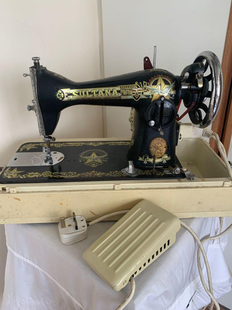 Vintage (Electrical) Sultan Sewing Machine, Furniture & Home Living ...