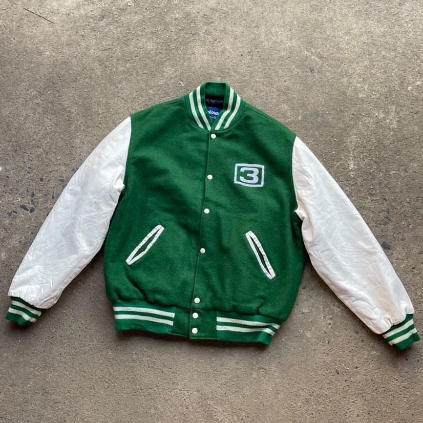 Vintage Green Varsity Jacket Men s Fashion Coats Jackets and