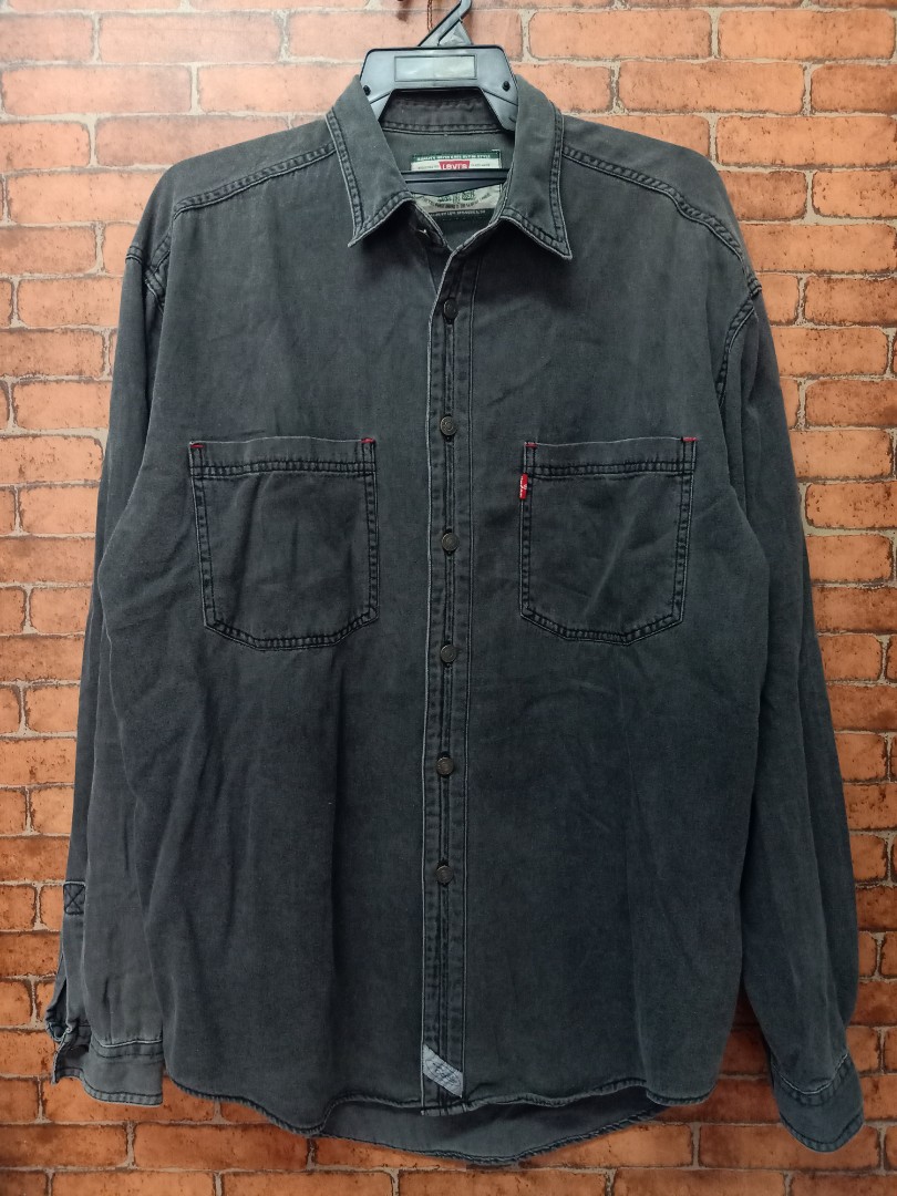 Vintage levis super black denim shirt, Men's Fashion, Coats, Jackets and  Outerwear on Carousell