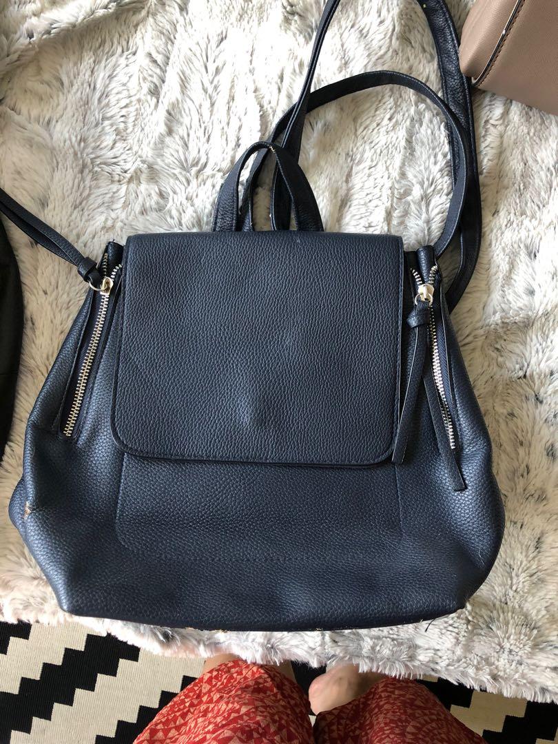 Womens backpack (Category: Luxury Bags & Wallets) located in Taguig. Submitted by joyce.prelovedph (Listing ID 1153232968, Image 1). Description: Stradivarius backpack, some dilapidated parts but can be fixed easily. Bdo or gcash payment .