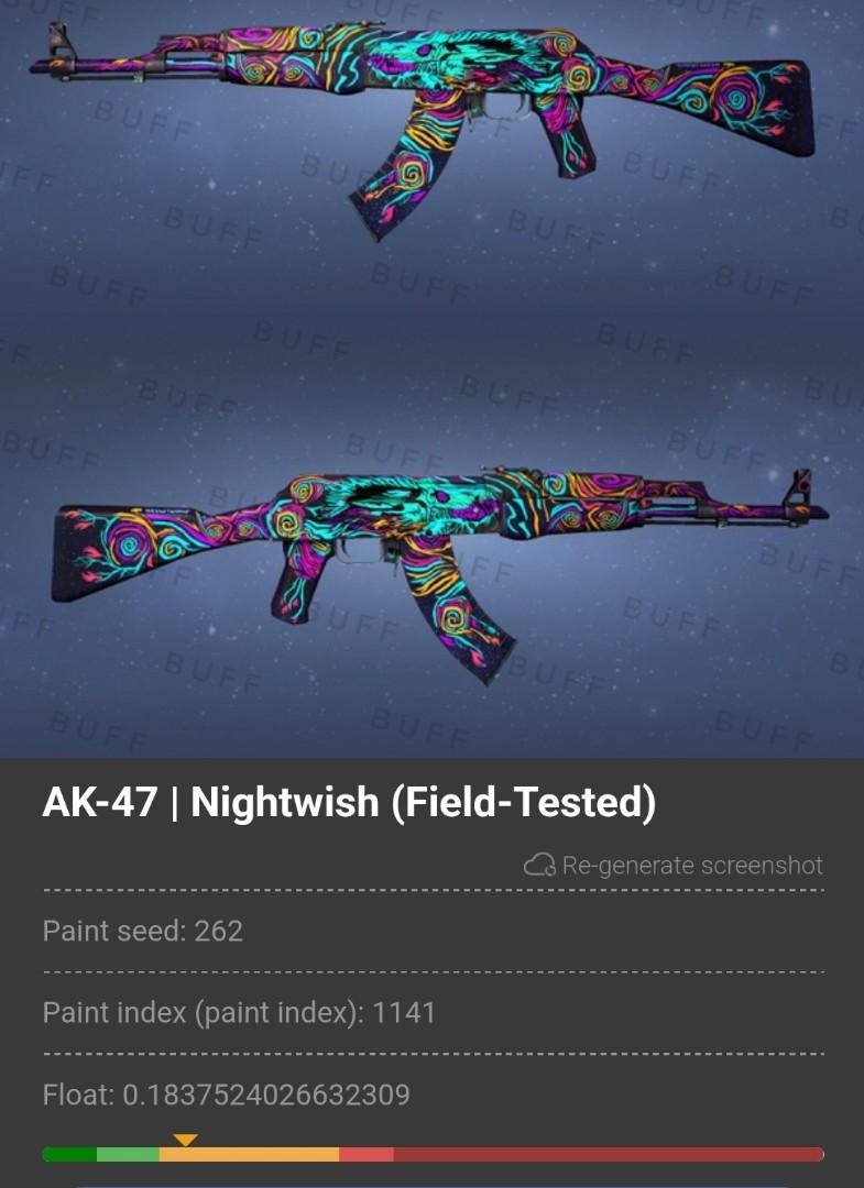WTS CSGO Skin AK47 Nightwish FT, Video Gaming, Gaming Accessories, In
