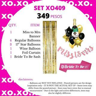xo409 - Miss to Mrs Banner Bride to be Sash Pink Foil Curtain Wine Star Foil Balloons Black Gold Bridal Shower Party Decoration Bachelorette Soon To Be Bride Team Bride