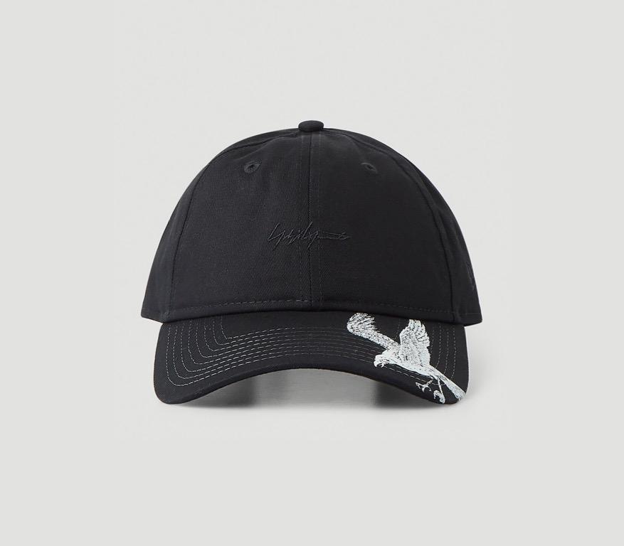 Yohji Yamamoto x New Era Crow Print Baseball Cap, 男裝, 手錶及配件