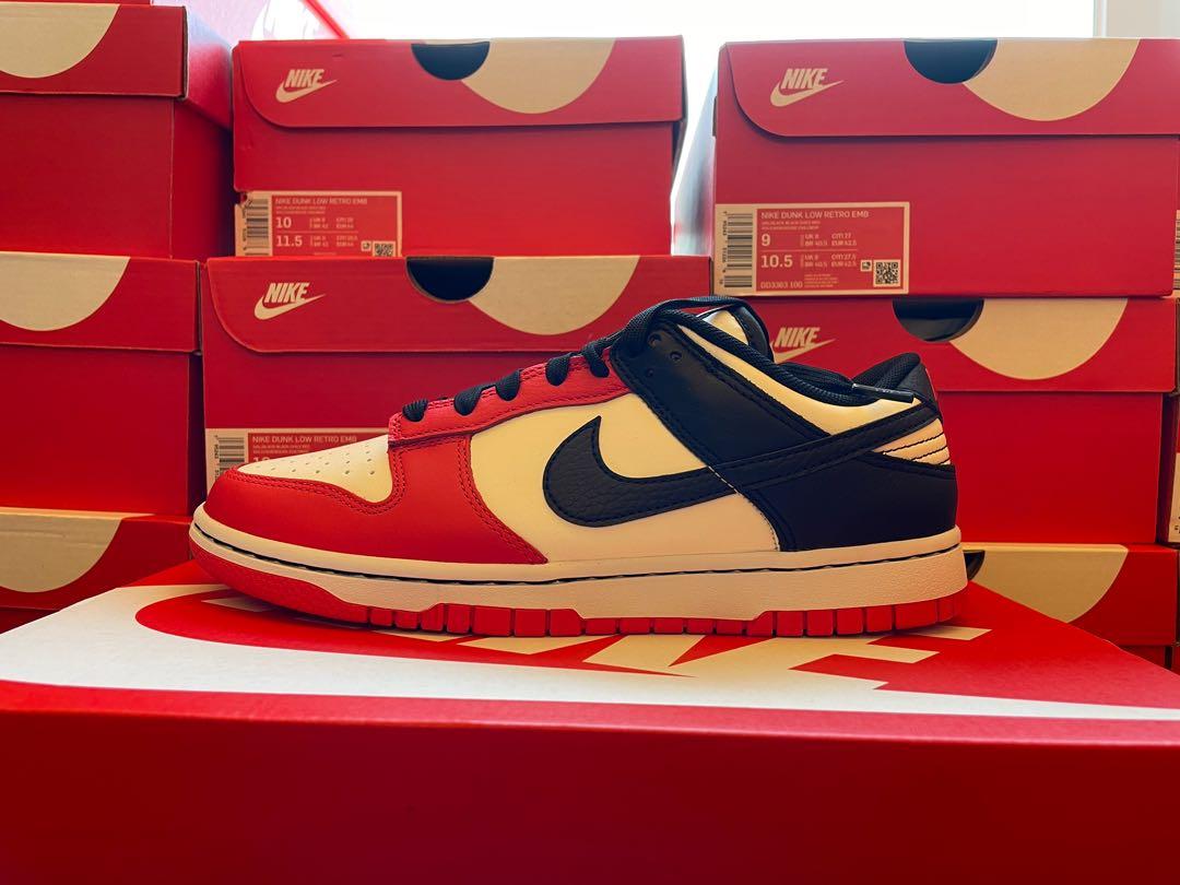 現貨發售Nike Dunk Low EMB NBA 75th Anniversary Chicago shoes