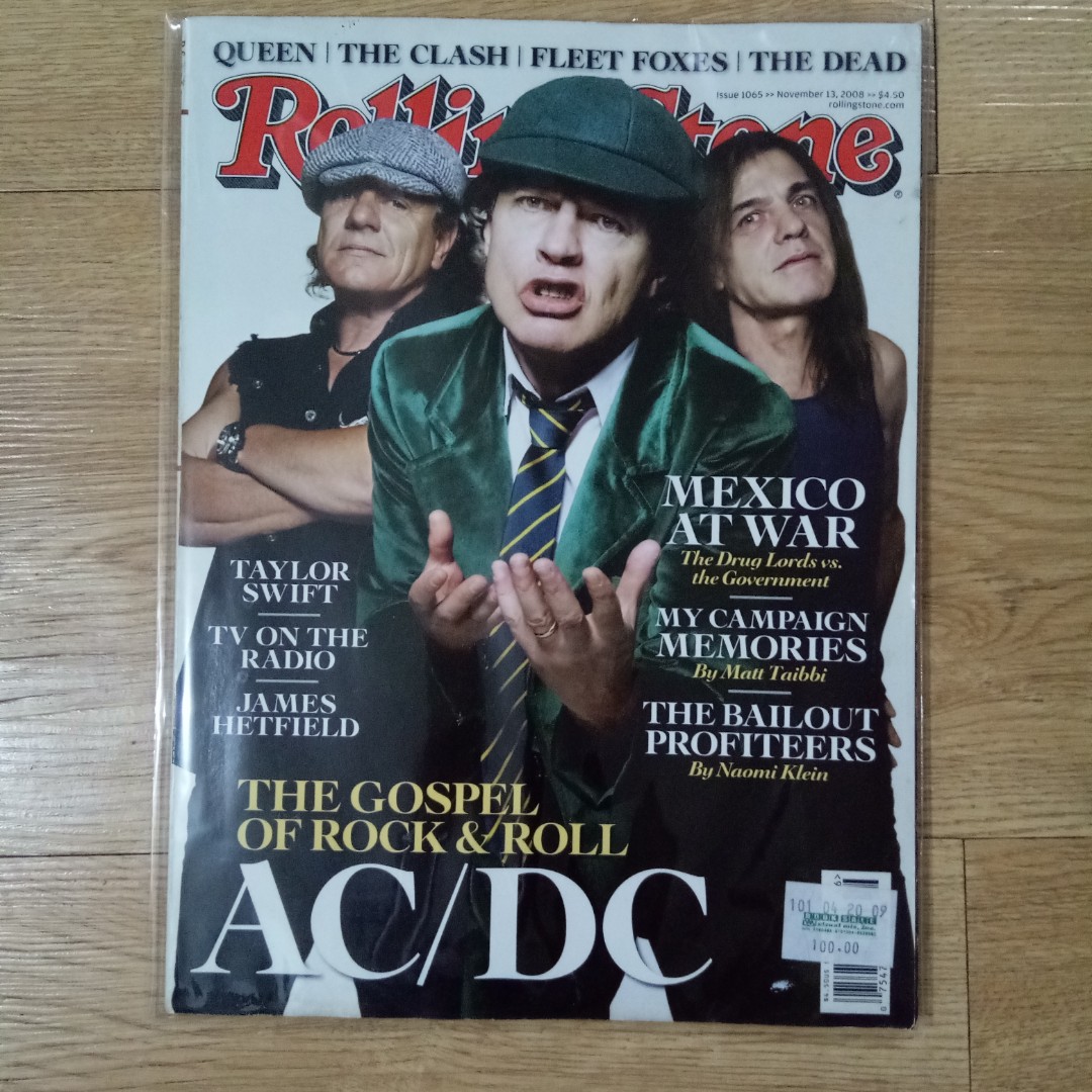 AC/DC - Rolling Stone Magazine, Hobbies & Toys, Books & Magazines ...