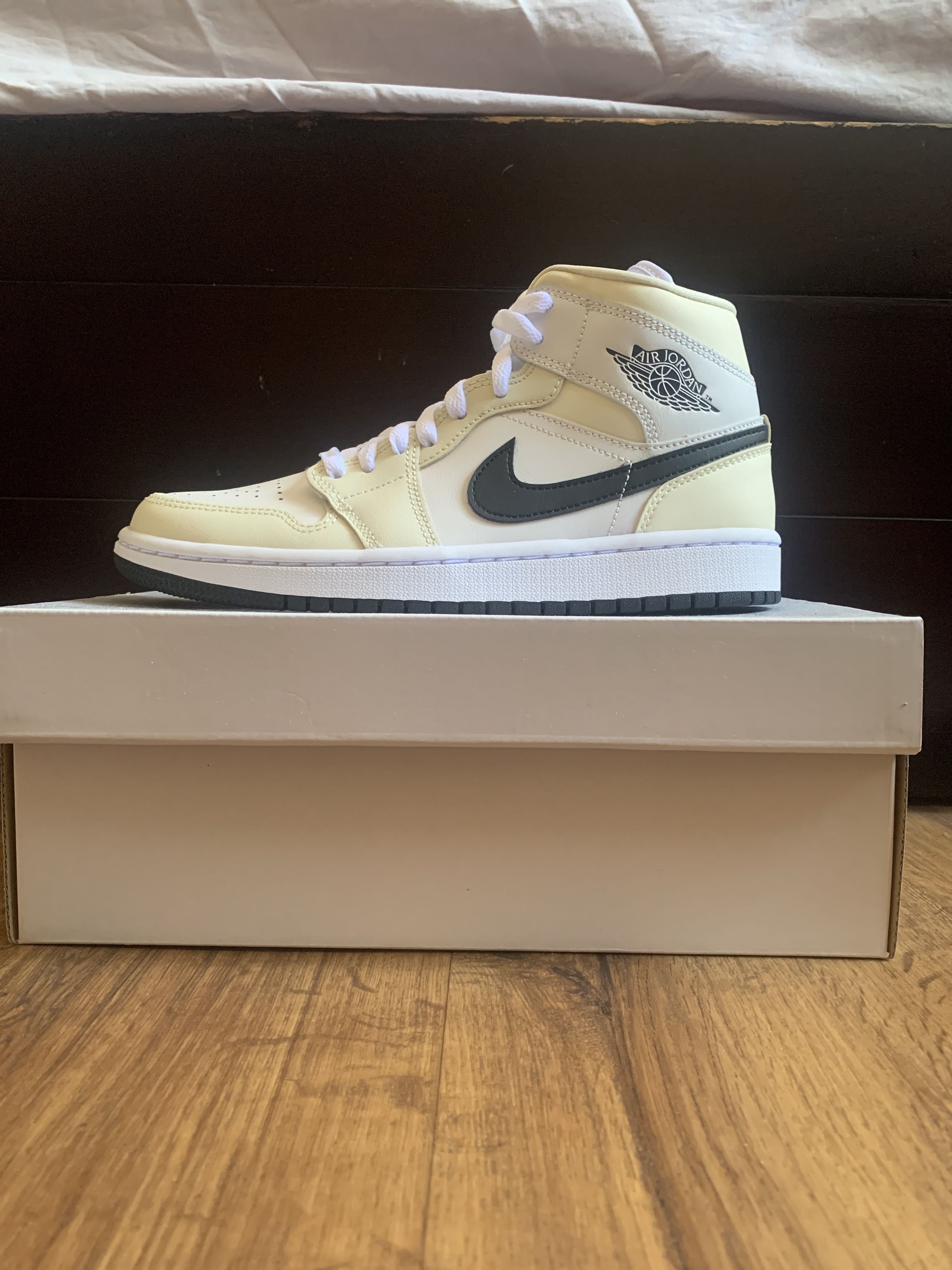 Air Jordan 1 Mid Coconut Milk, Women's Fashion, Footwear, Sneakers on