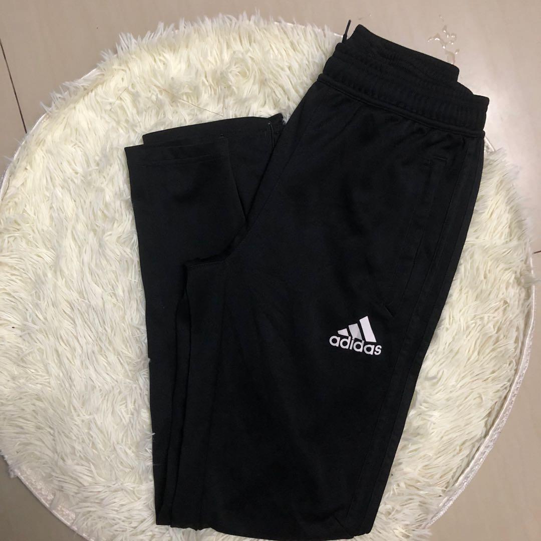 Adidas Climacool Athletic Activewear Track Pants Zip Leg Size XS All Black  | eBay