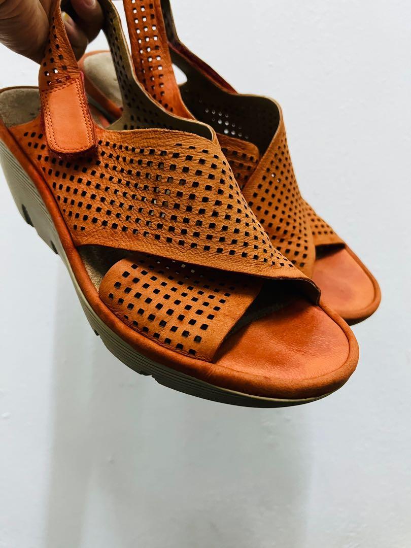ANN223 authentic Clarks reedly variel wedge leather Clarks shoes
