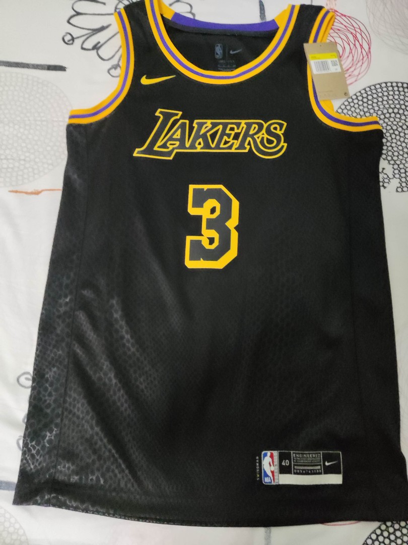 anthony davis black mamba lakers jersey