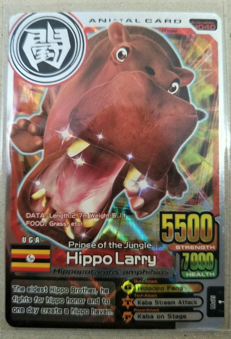 BANDAI Animal Kaiser Evo.4 Animal Card Hippo Larry {Sliver Rare