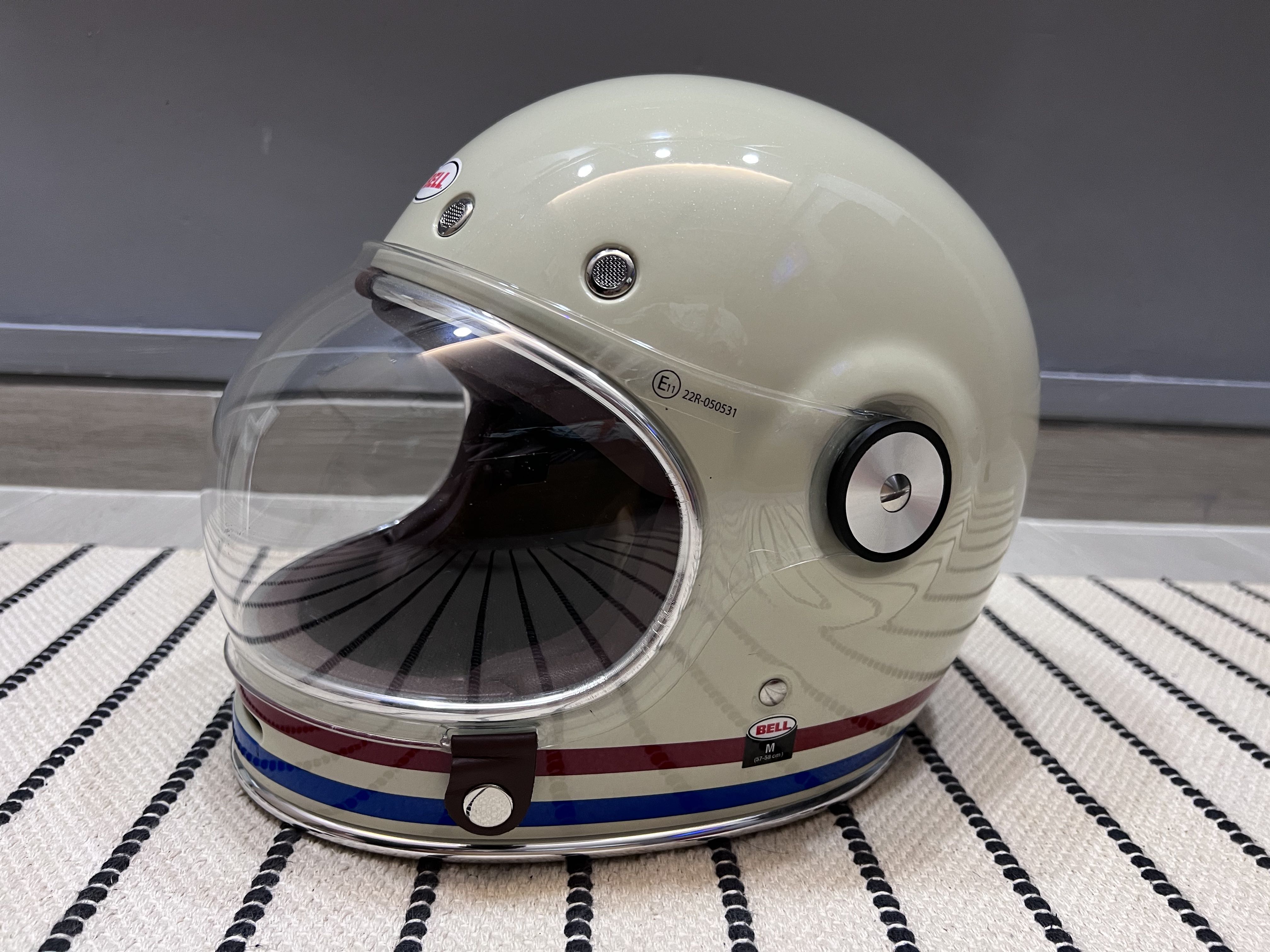 Casque Bell Bullitt DLX Stripes Blanc Perle