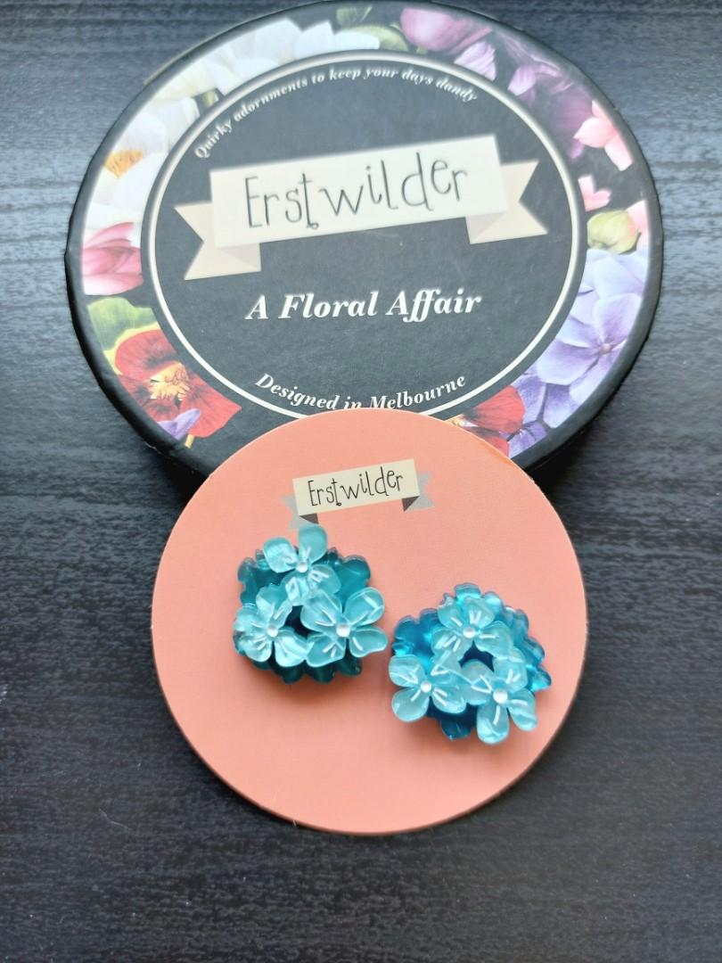 BNIB Erstwilder Floral Affair Brooches Ear Studs