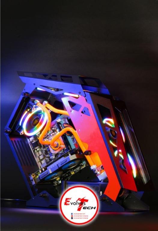 BUDGET Water Cooling Gaming PC I5 Set Monitor Mouse Keyboard, Computers