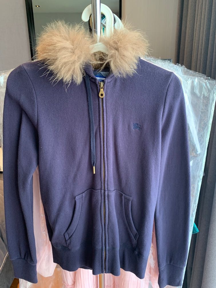 Burberry hoodie discount womens blue