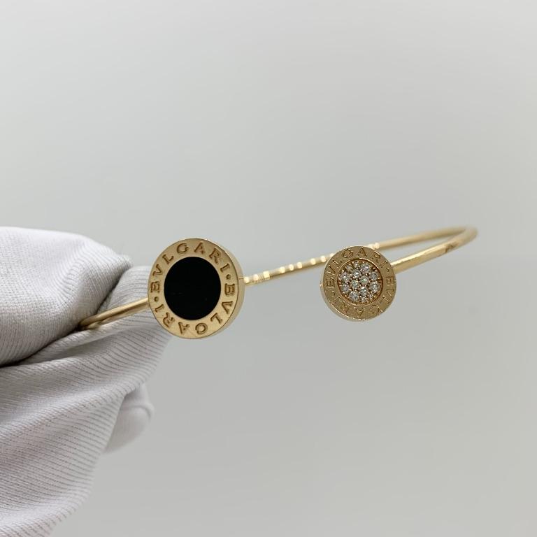Discounted BVLGARI RG 750 BVLGARI BVLGARI ONYX DIAMOND 15P 7.45g BRACELET BANGLE 227006484