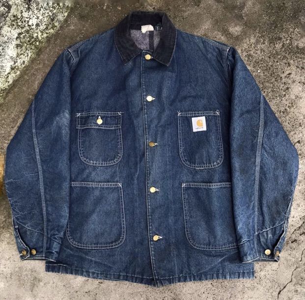 Carhartt Denim Chore Jacket 8LC Vtg 
