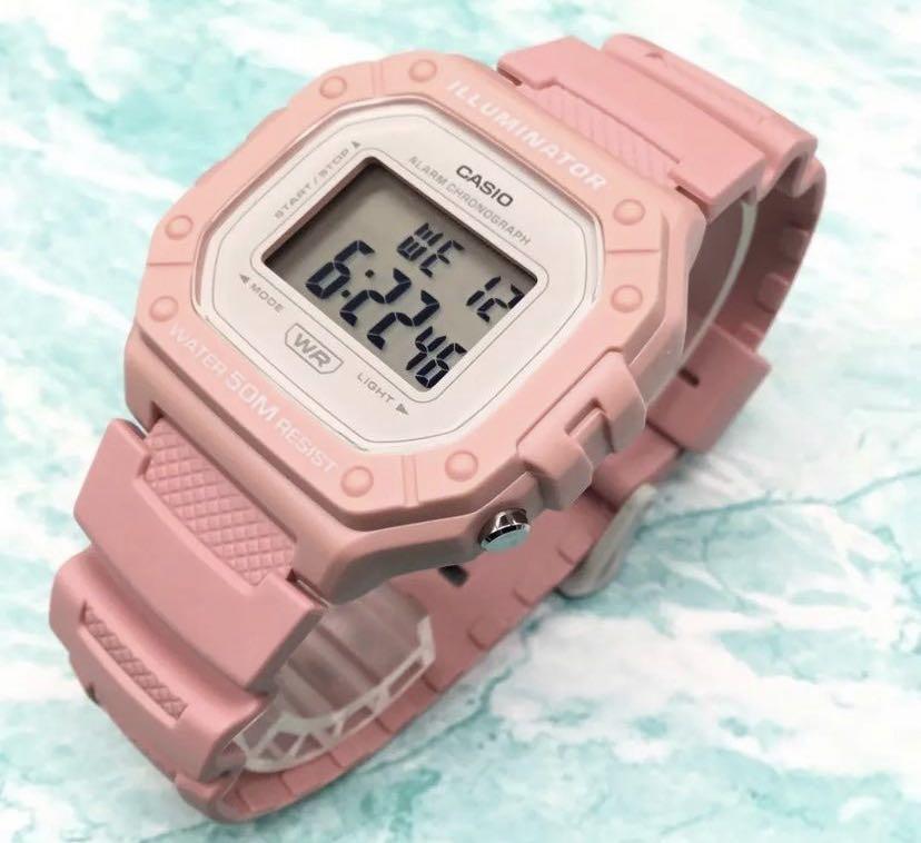Casio Illuminator W218HC4A Digital Quartz W218HC4A Pink W218 Unisex