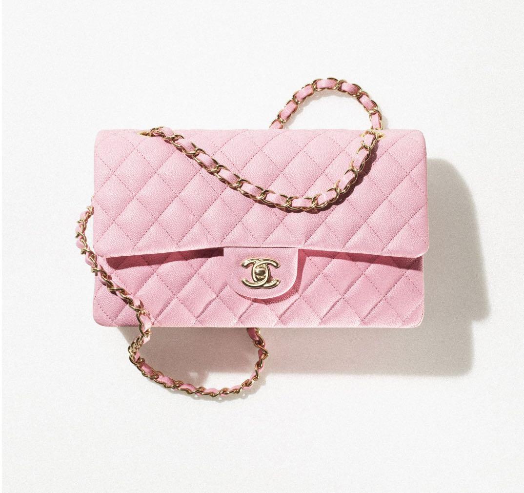 Chanel Classic Small Double Flap 21C Light Pink Caviar Leather, Gold  Hardware, New in Dustbag WA001