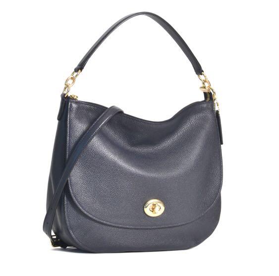 Coach Turnlock Hobo in Navy