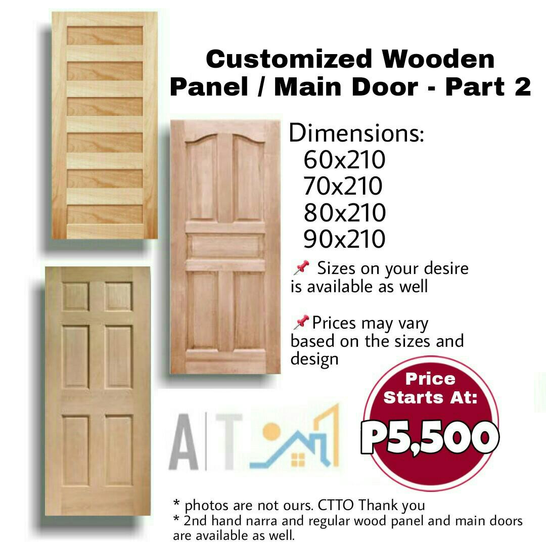 🔥Customized Wooden Panel / Main Door🔥 - Part 2 (Category: Locks, Doors & Gates) located in Quezon City. Submitted by atgeremias313 (Listing ID 1153474795, Image 1). Description: 🔥Customized Wooden Panel / Main Door🔥 - Part 2 Price Starts At: P5,500 Dimensions: 60x210 70x210 80x210 90x210 📌 Sizes on your desire is available as well 📌Prices may vary based on the design 📲 Please message us for more details.
