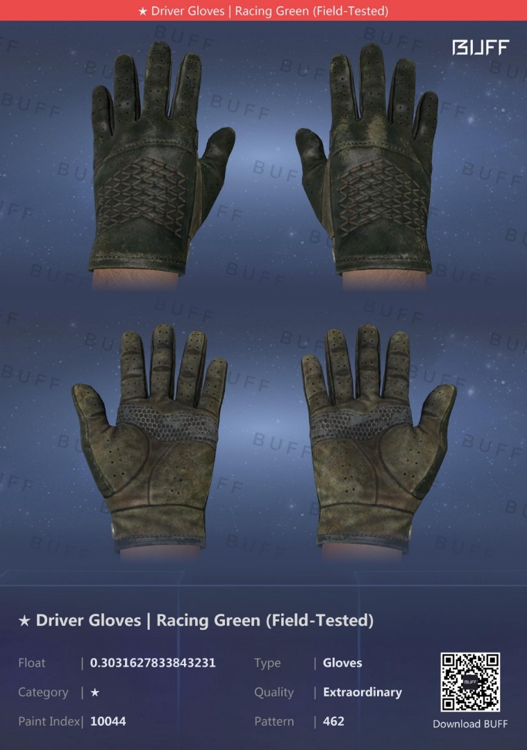 Driver Gloves Racing Green FT Video Gaming Gaming