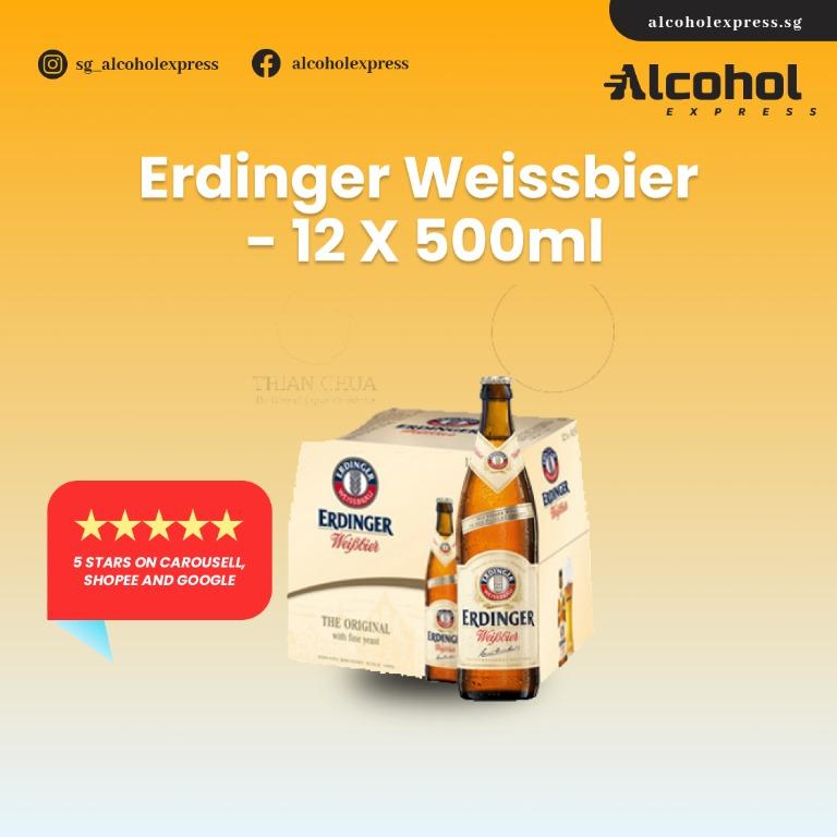 Erdinger Weissbier - 12 x 500ml, Food & Drinks, Alcoholic Beverages on ...
