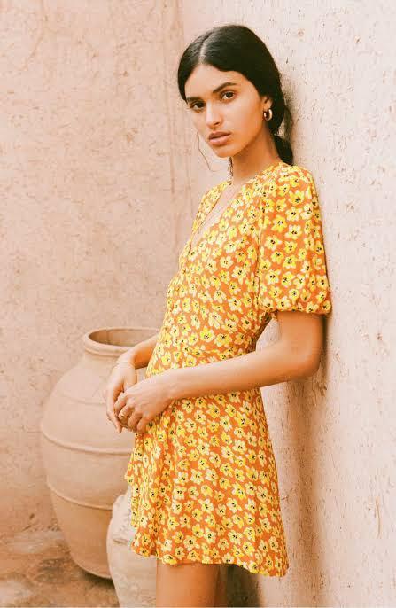 Faithfull the Brand Ilia floral mini dress like Reformation Realisation With Jean Women s Fashion Dresses Sets Dresses on Carousell