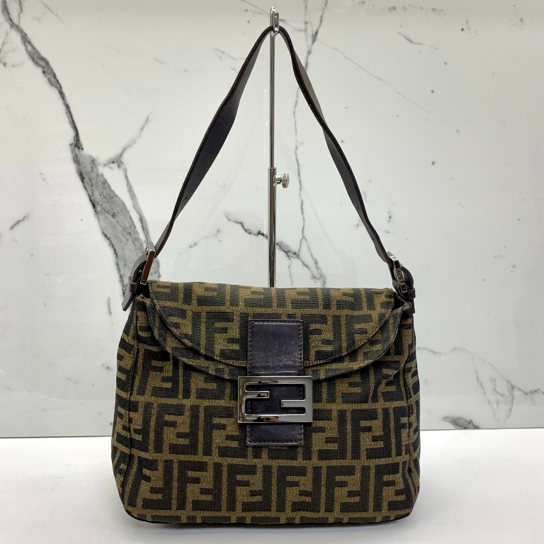 Fendi zucca baguette shoulder bag cheap