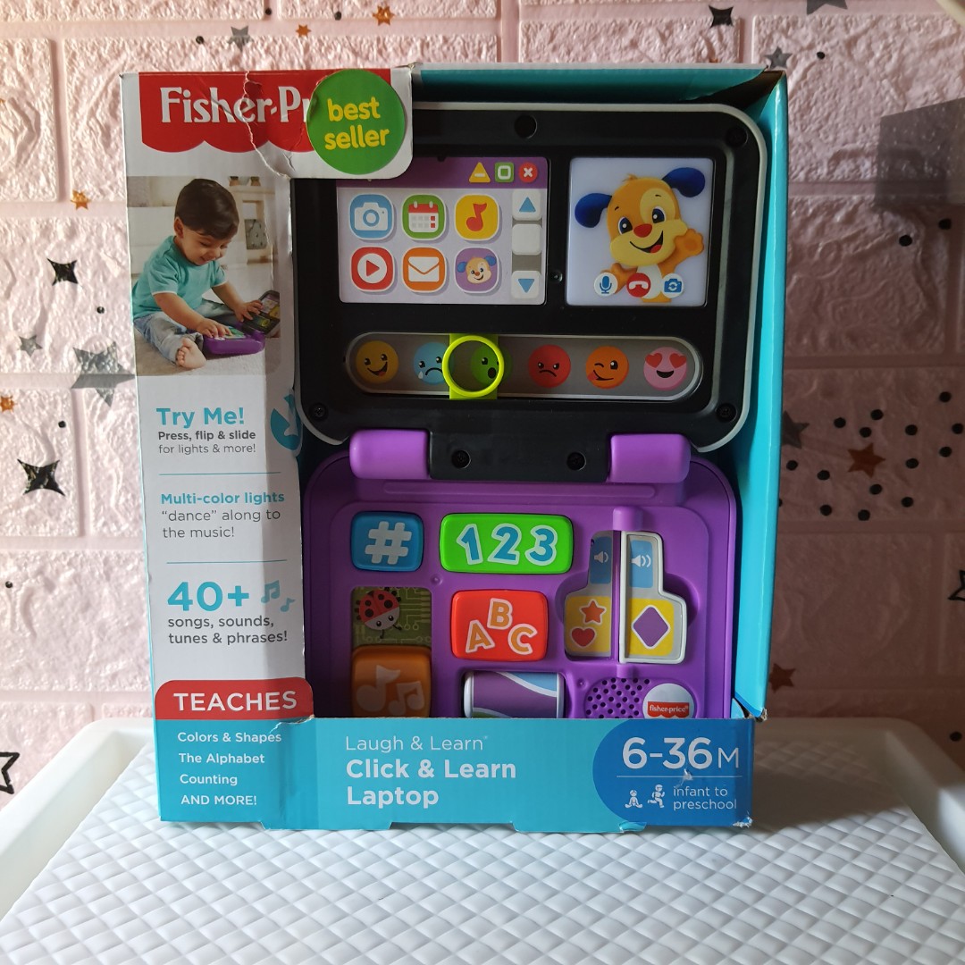 Fisher Price laugh and learn Laptop, Bayi & Anak, Mainan & Baby Walker